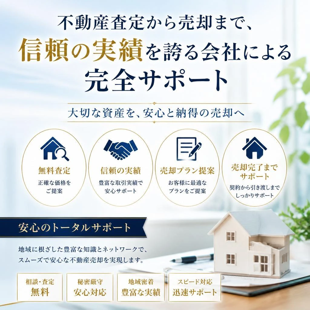 不動産査定から売却まで、信頼の実績を誇る会社による完全サポート