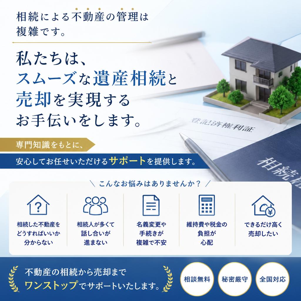 遺産相続の不動産売却もお任せ