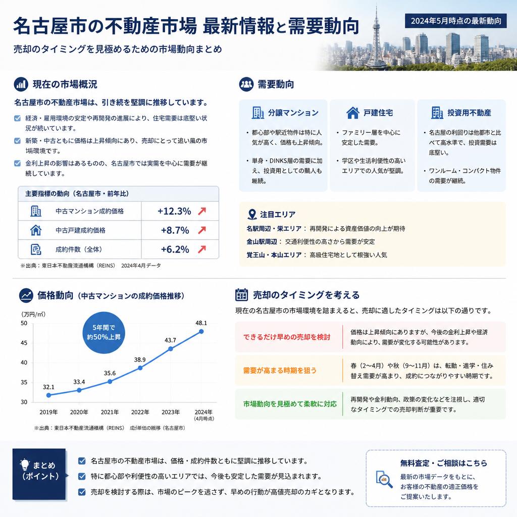 名古屋市の不動産市場の動向