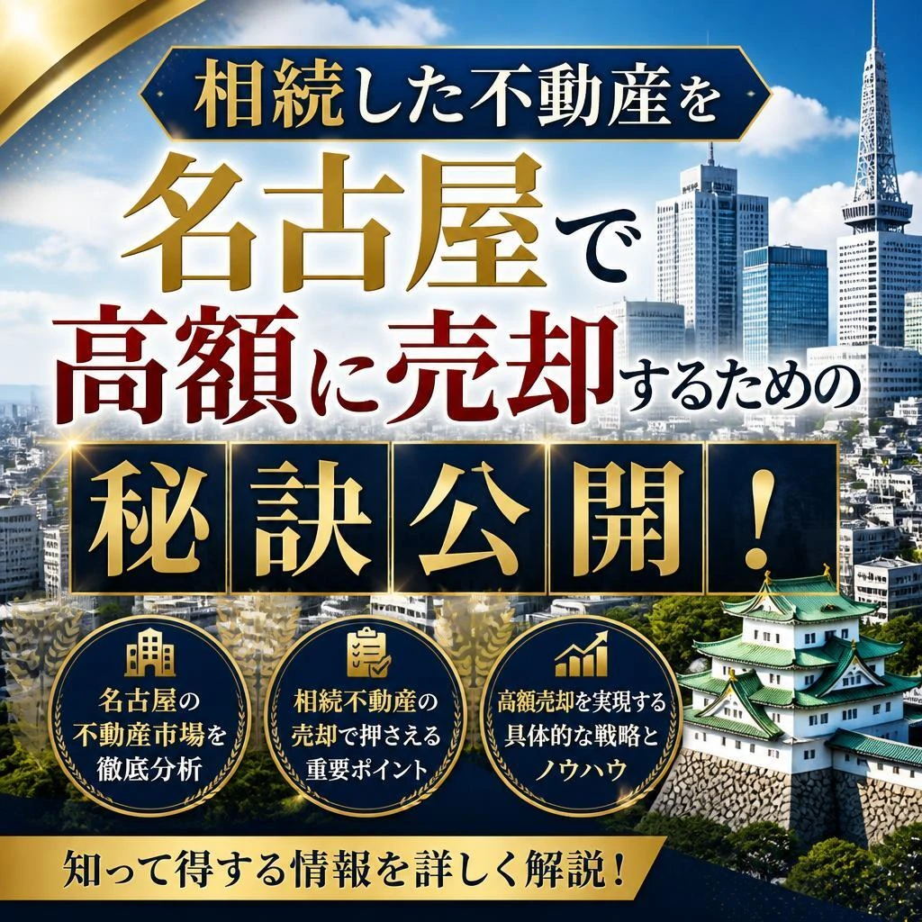相続した不動産を名古屋で高額に売却するための秘訣公開！