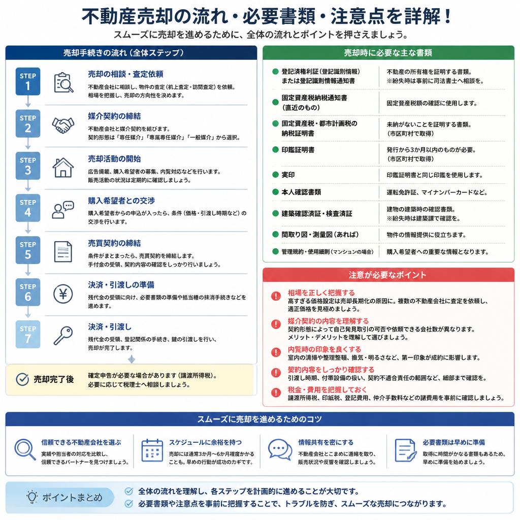 不動産売却の手続きと注意点