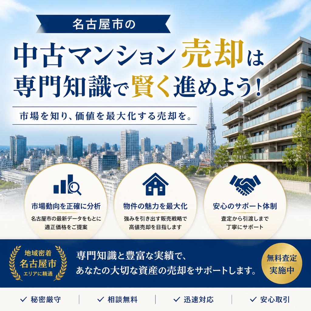 名古屋市の中古マンション売却は専門知識で賢く進めよう！