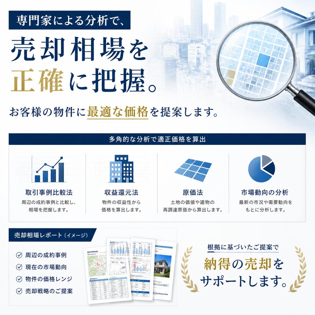 市場を分析した適正な売却相場のご提案