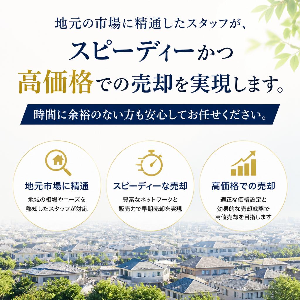 短期間での売却が可能に