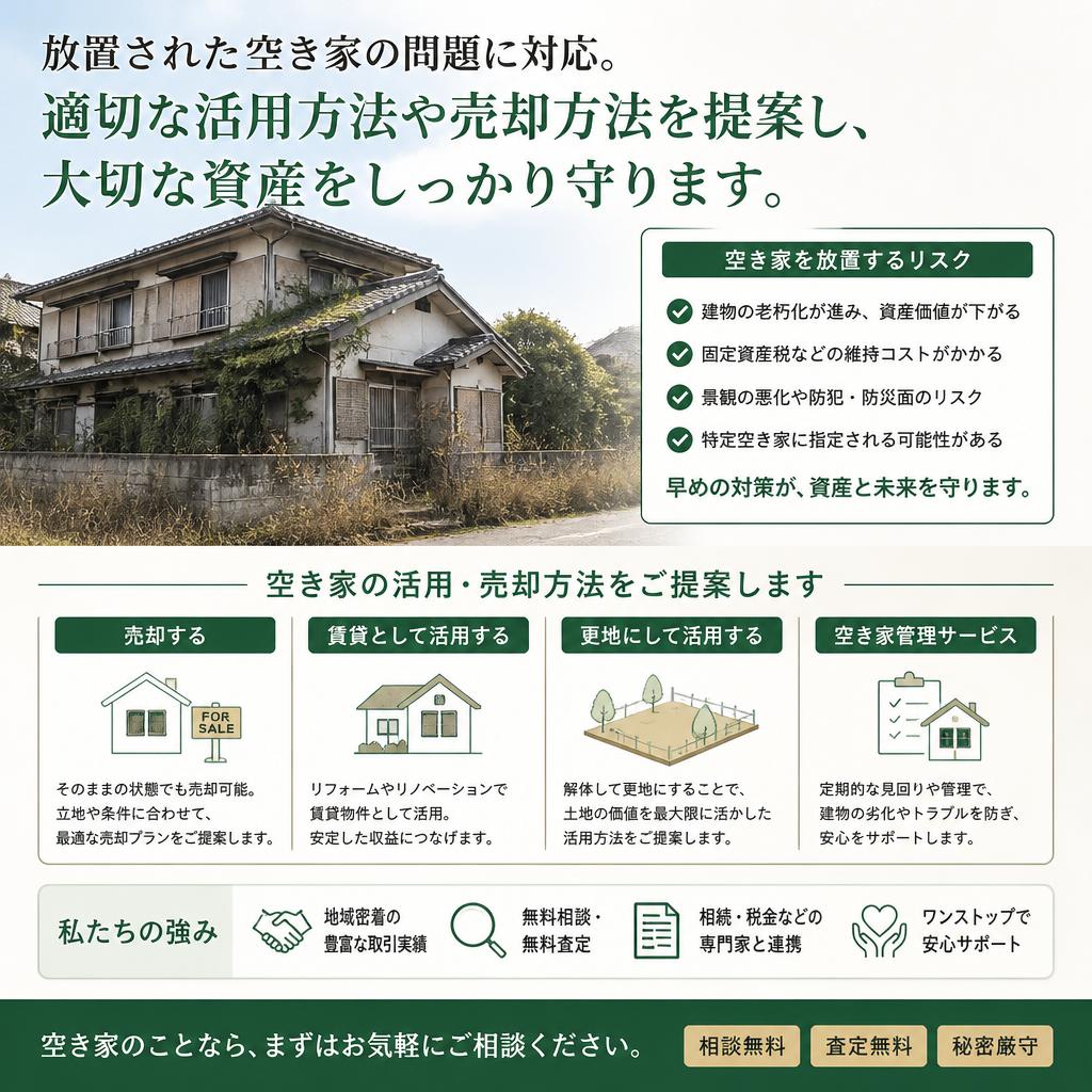 空き家対策もお任せ