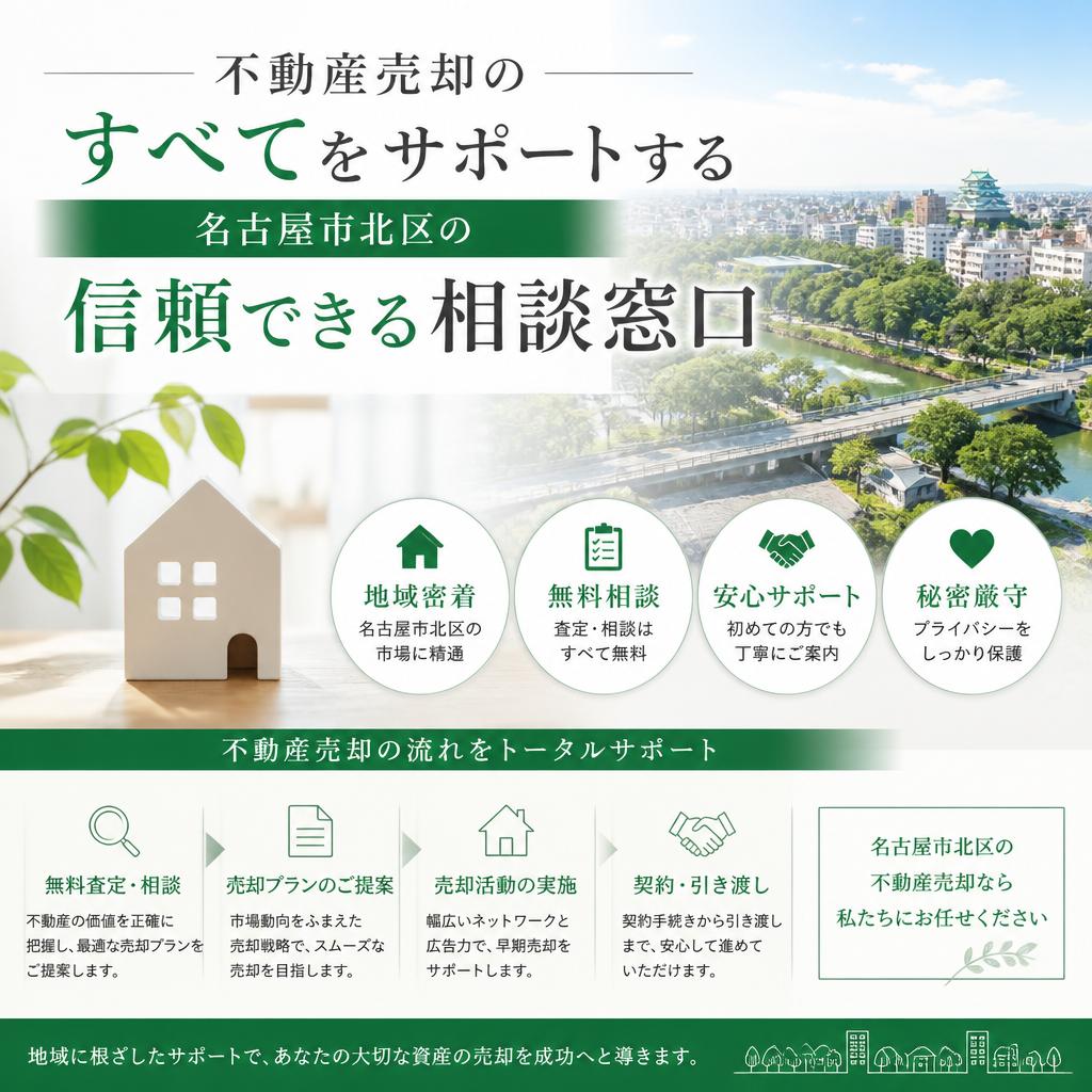 不動産売却のすべてをサポートする、名古屋市北区の信頼できる相談窓口