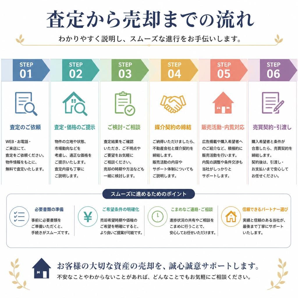 査定と売却の流れ