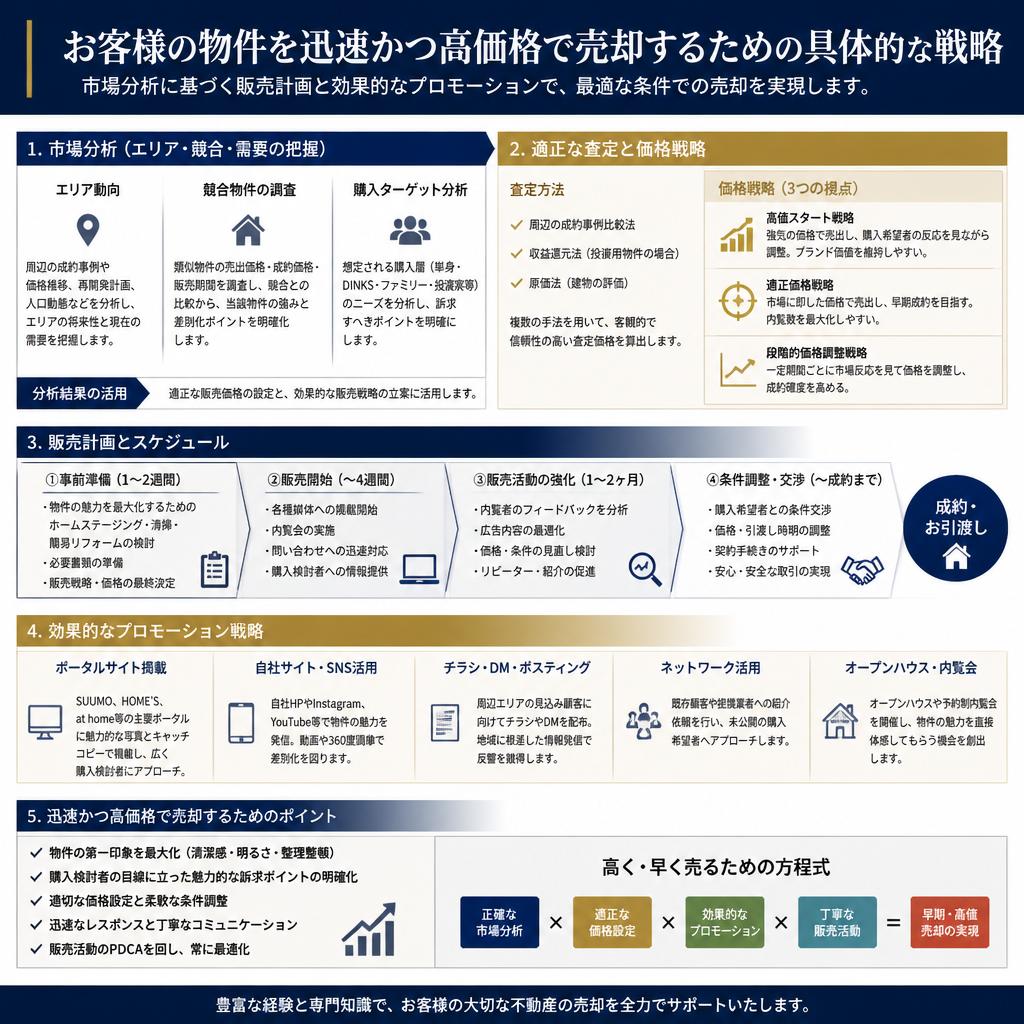 効果的な販売戦略 – 売却ロードマップのご提案