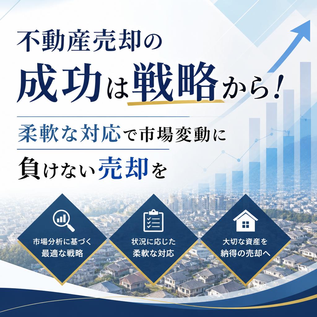 不動産売却の成功は戦略から！柔軟な対応で市場変動に負けない売却を