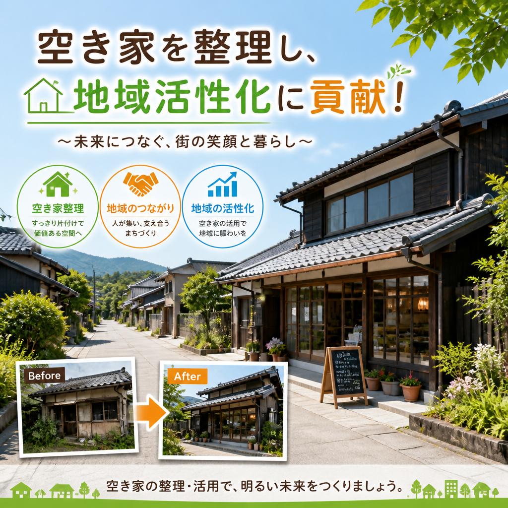 空き家を整理し、地域活性化に貢献！