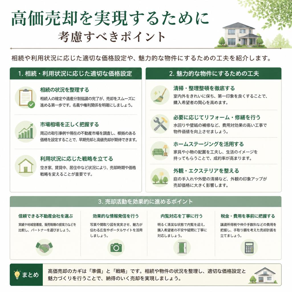 高価売却を実現するためのポイント