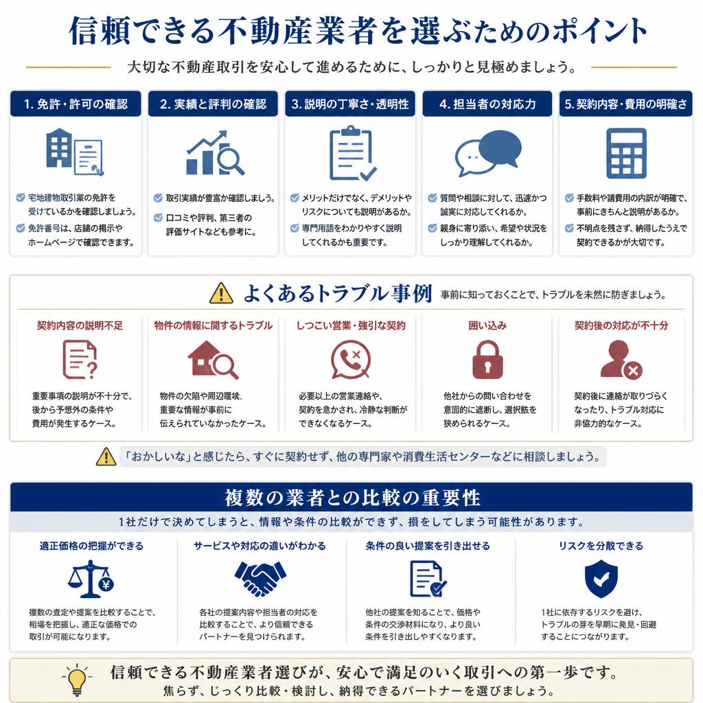 不動産業者の選び方