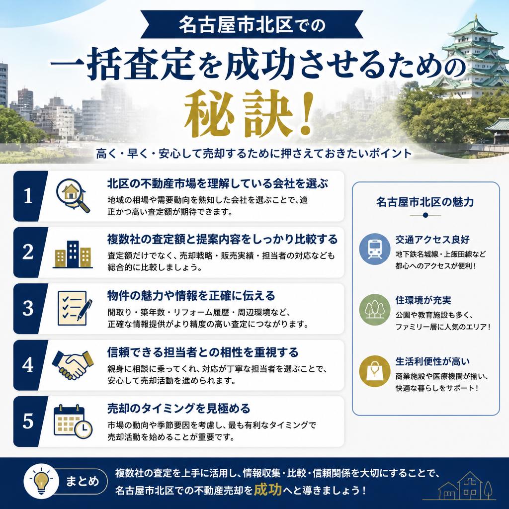 名古屋市北区での一括査定を成功させるための秘訣！
