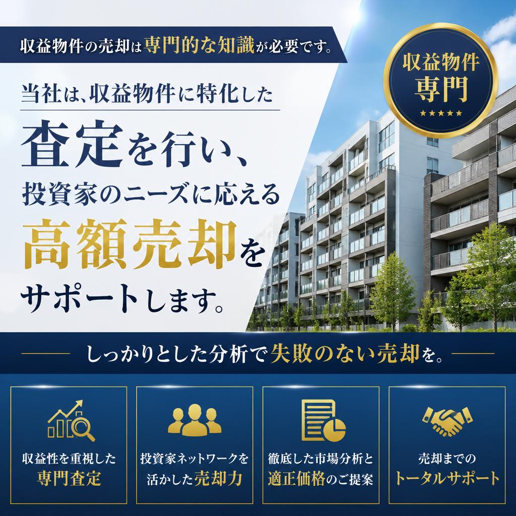 収益物件での高額売却を実現