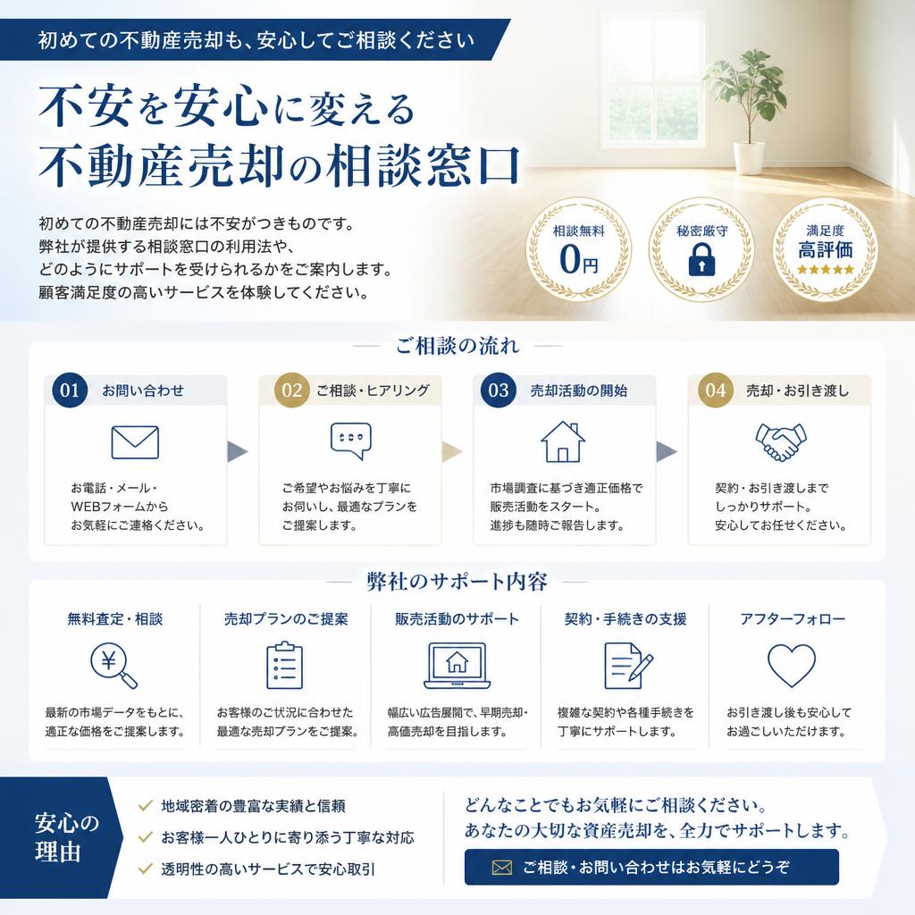 初めての売却でも安心！相談窓口の活用法