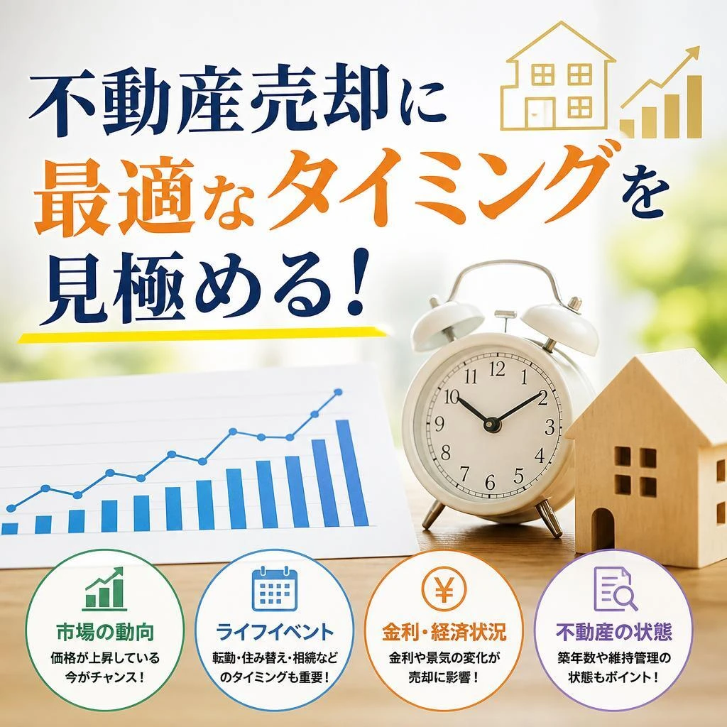 不動産売却に最適なタイミングを見極める！