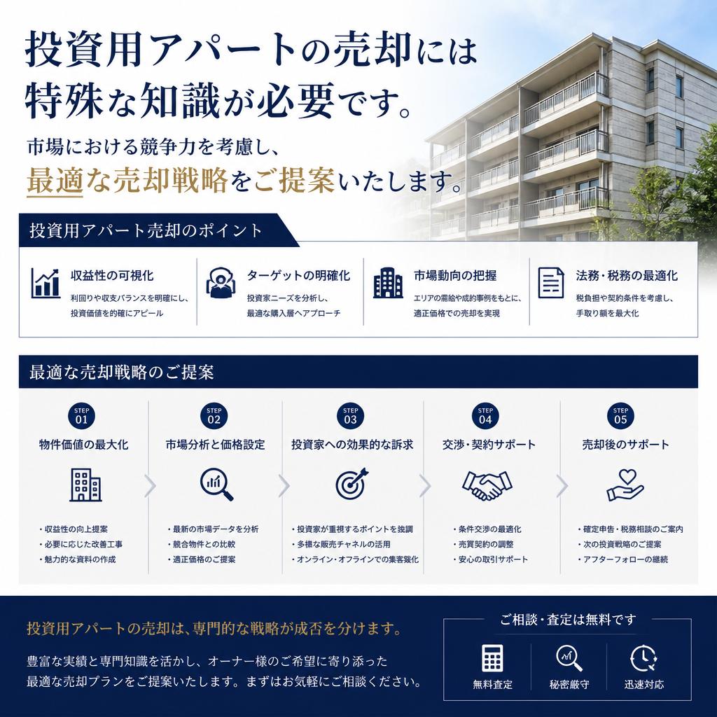 投資用アパートの売却について