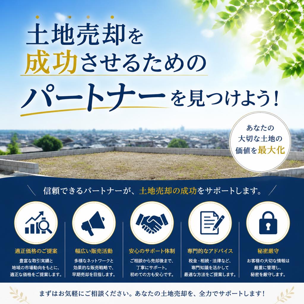 土地売却を成功させるためのパートナーを見つけよう！
