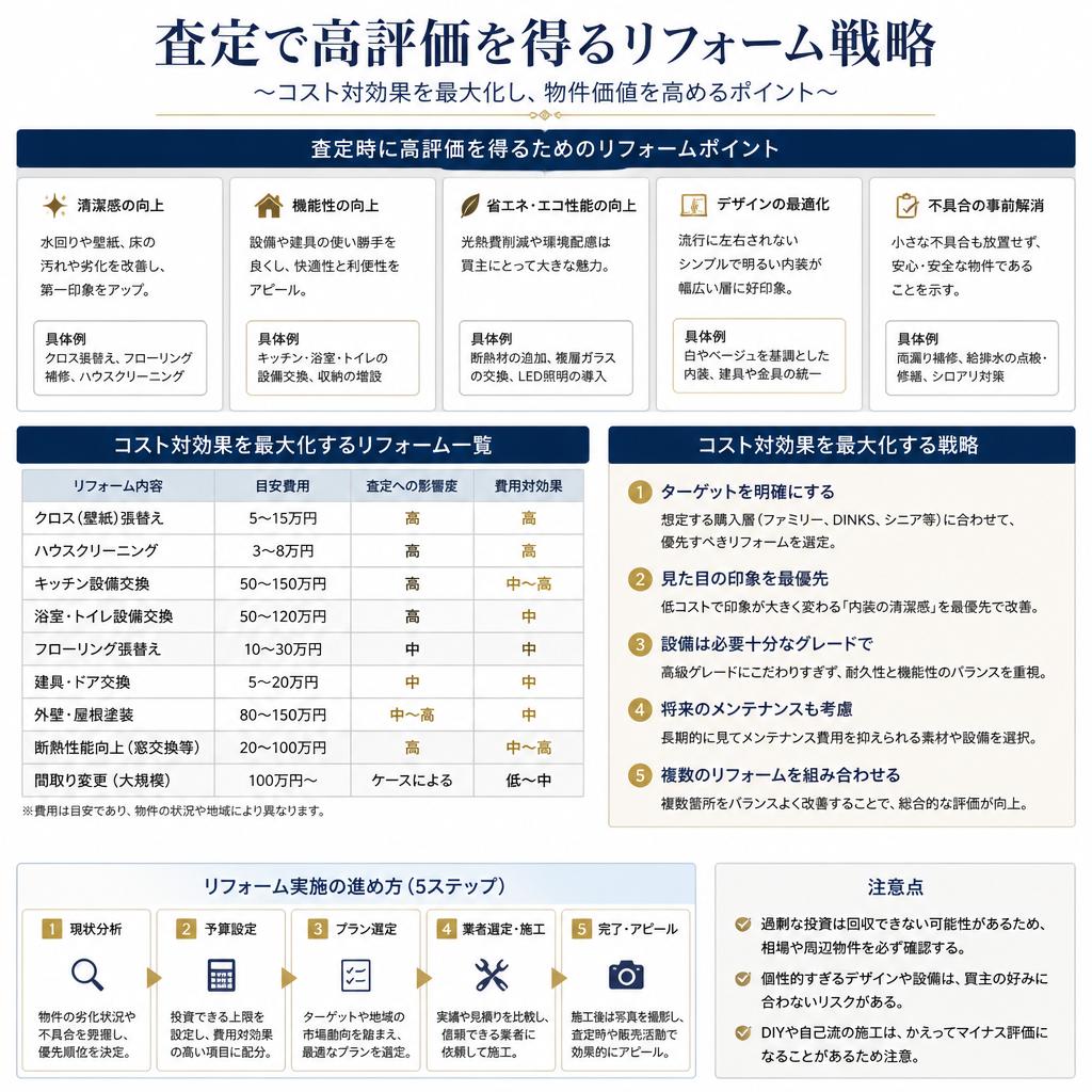 3. リフォームで高額査定を実現するポイント