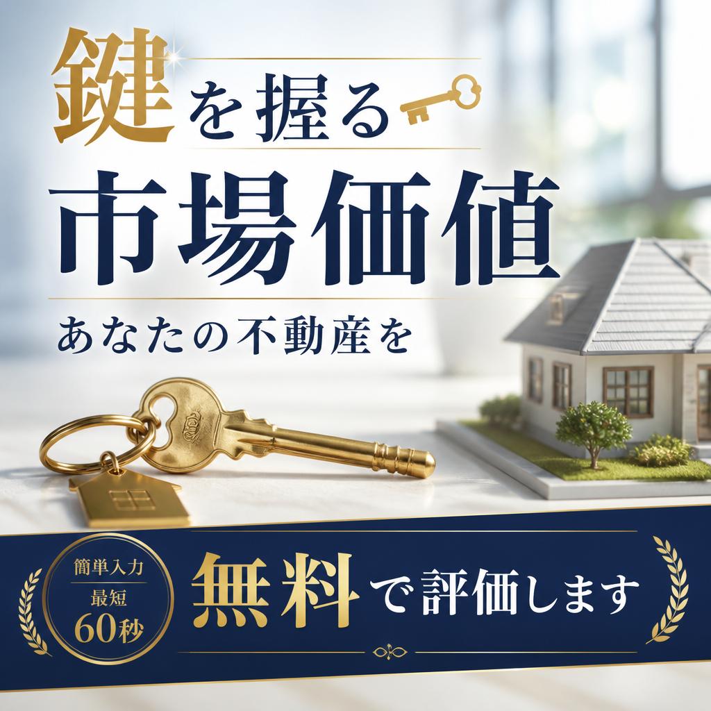 鍵を握る市場価値、あなたの不動産を無料で評価します
