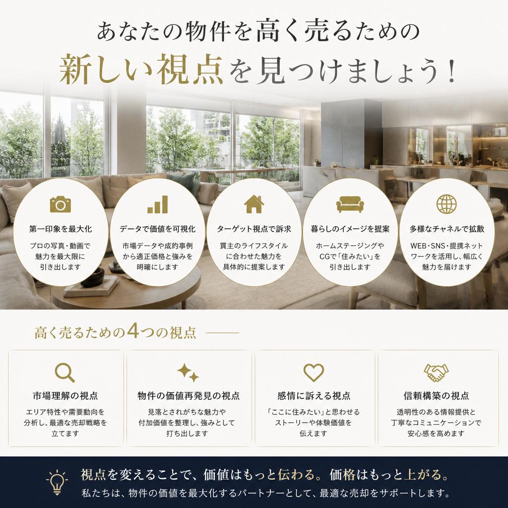 あなたの物件を高く売るための新しい視点を見つけましょう！