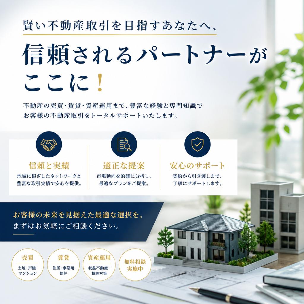 賢い不動産取引を目指すあなたへ、信頼されるパートナーがここに！
