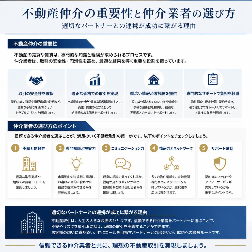 不動産仲介：信頼できるパートナー選び
