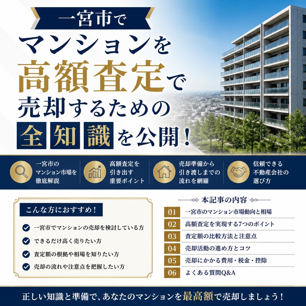 一宮市でマンションを高額査定で売却するための全知識を公開！