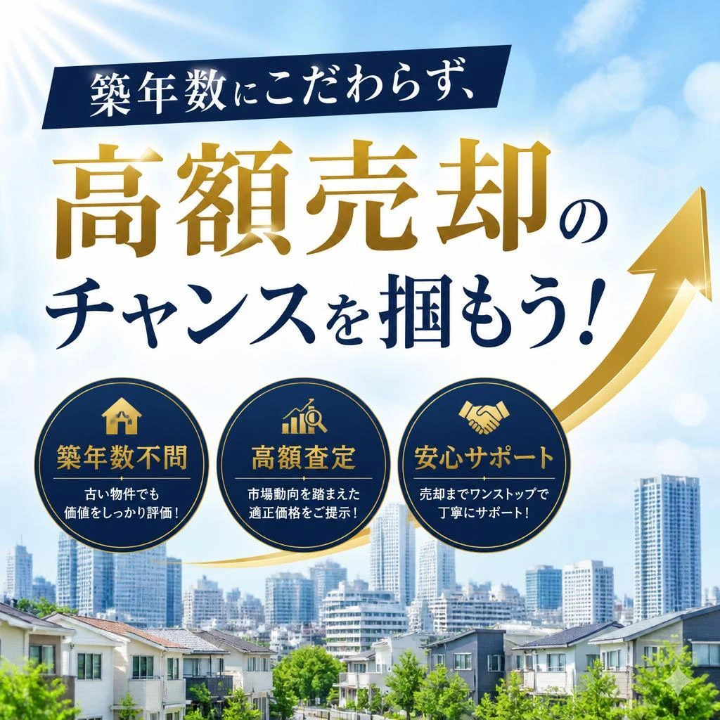 築年数にこだわらず、高額売却のチャンスを掴もう！