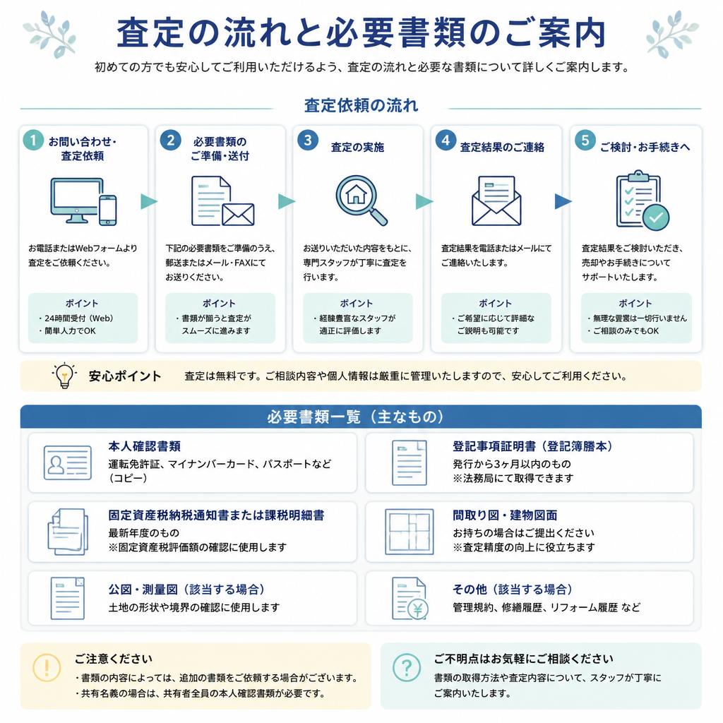 査定の流れと必要書類