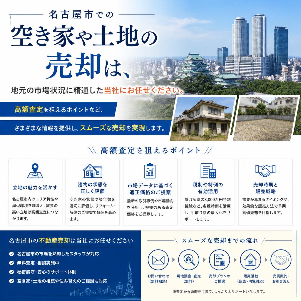 名古屋市土地売却のメリット