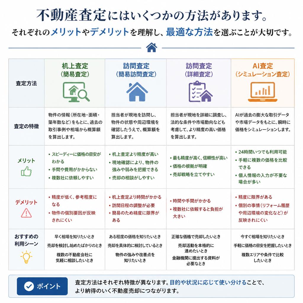 不動産査定方法の詳細
