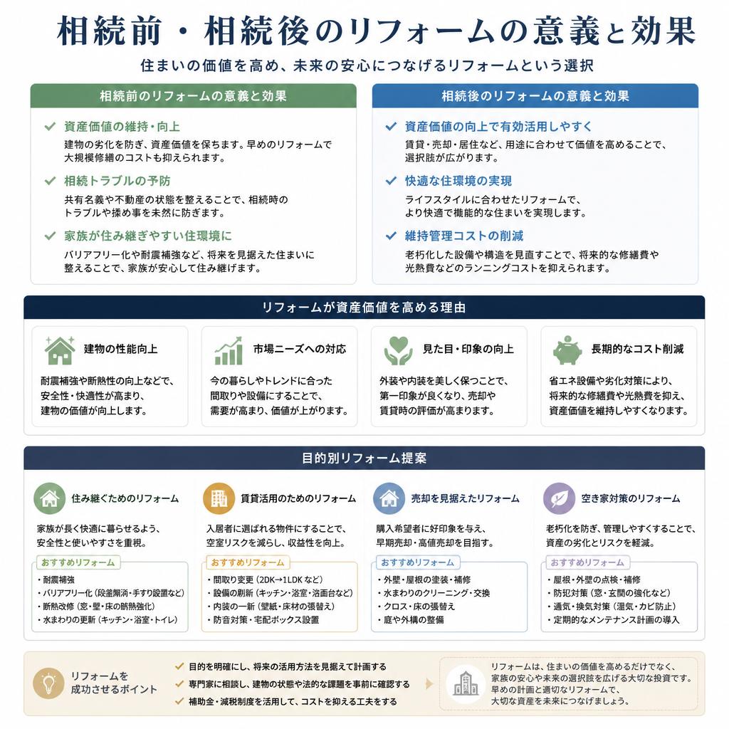 相続対策としてのリフォームの重要性