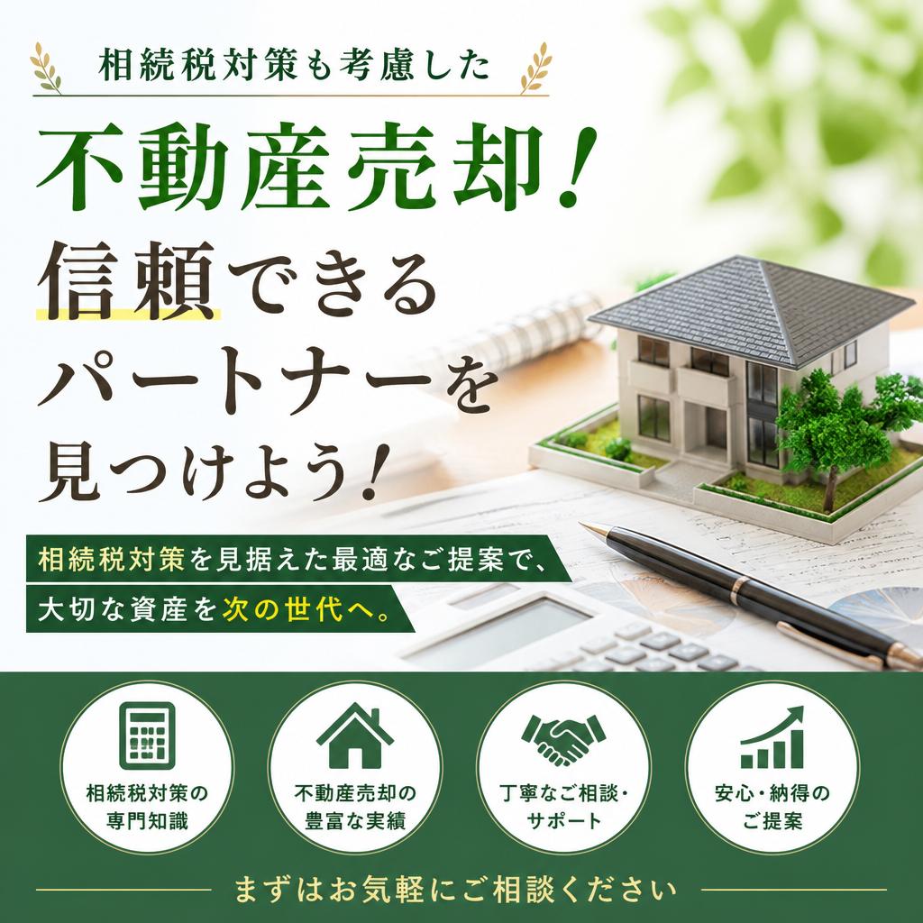 相続税対策も考慮した不動産売却！信頼できるパートナーを見つけよう！