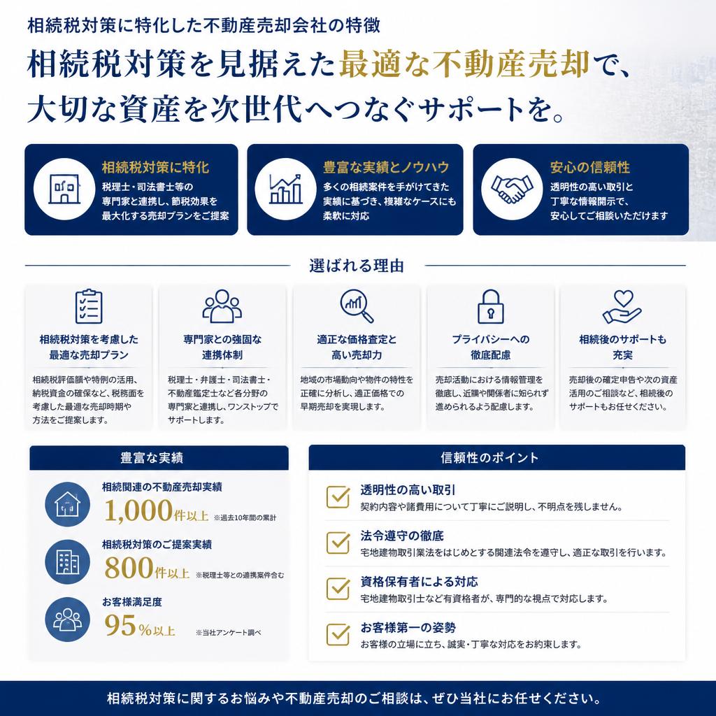 2. 相続税対策に強い不動産売却会社の選び方