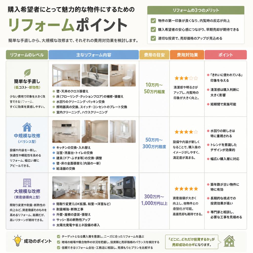 リフォームで価値をアップ