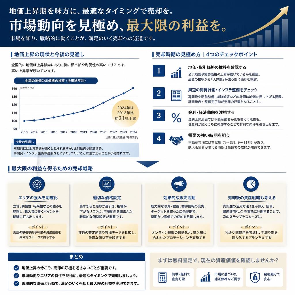 地価の上昇を見極める売却時期