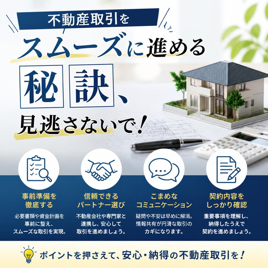 不動産取引をスムーズに進める秘訣、見逃さないで！