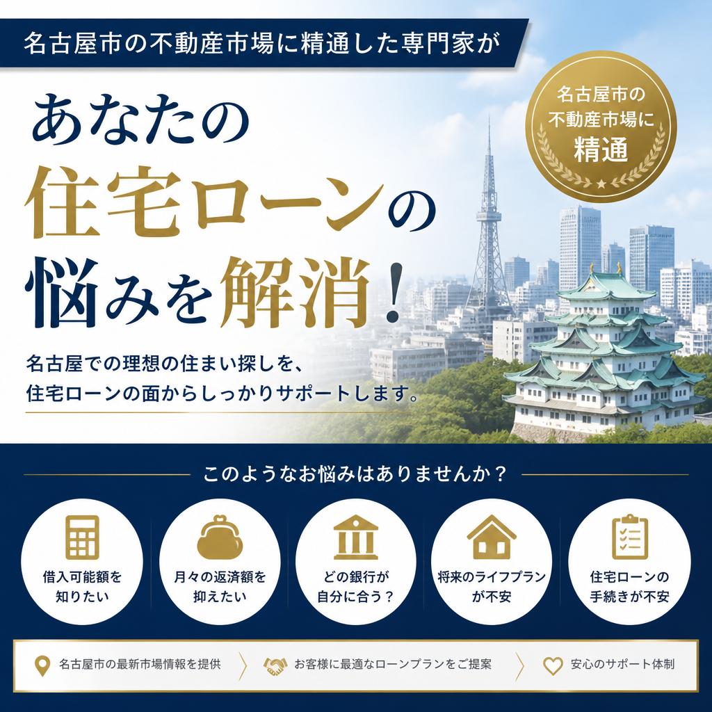 名古屋市の不動産市場に精通した専門家があなたの住宅ローンの悩みを解消！