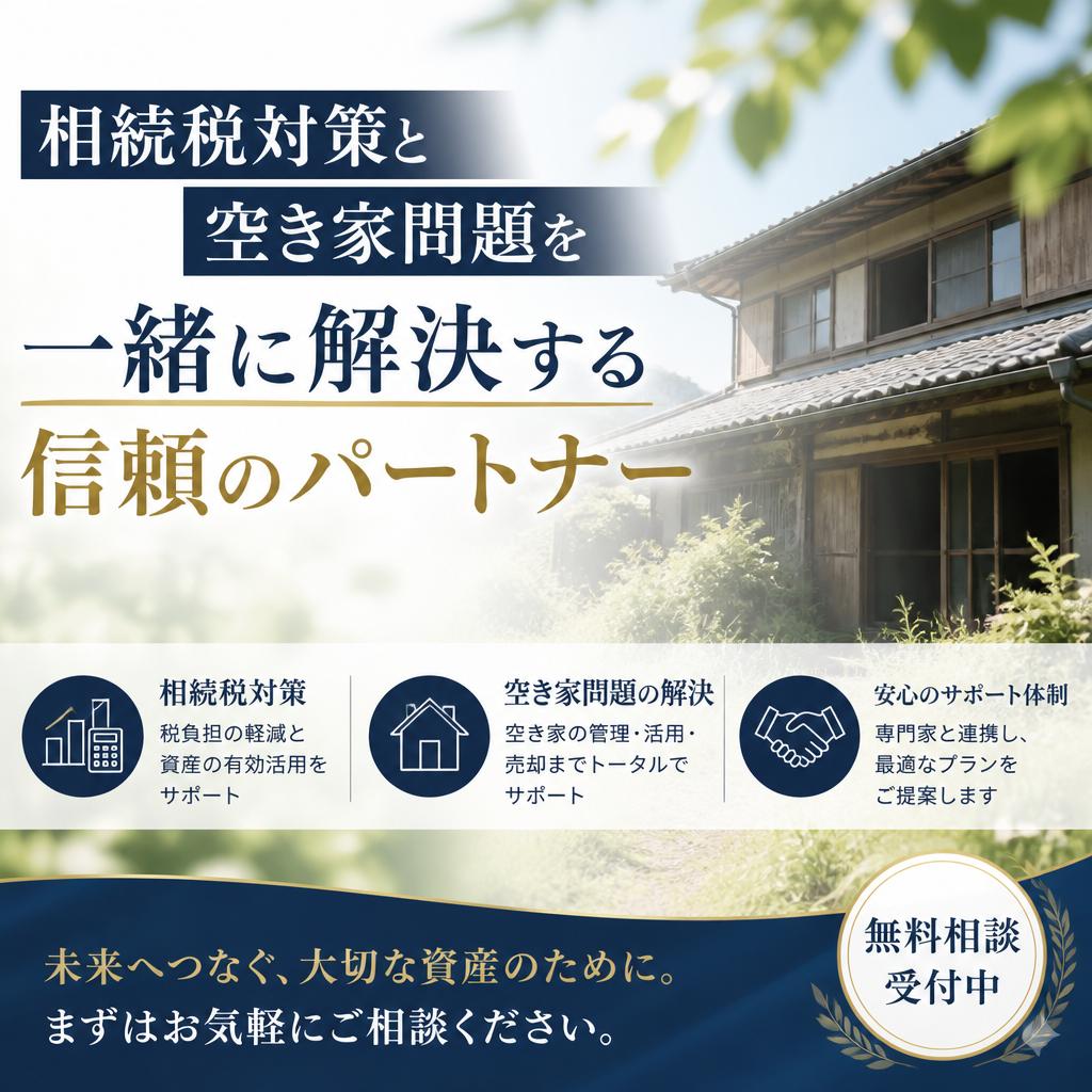 相続税対策と空き家問題を一緒に解決する信頼のパートナー