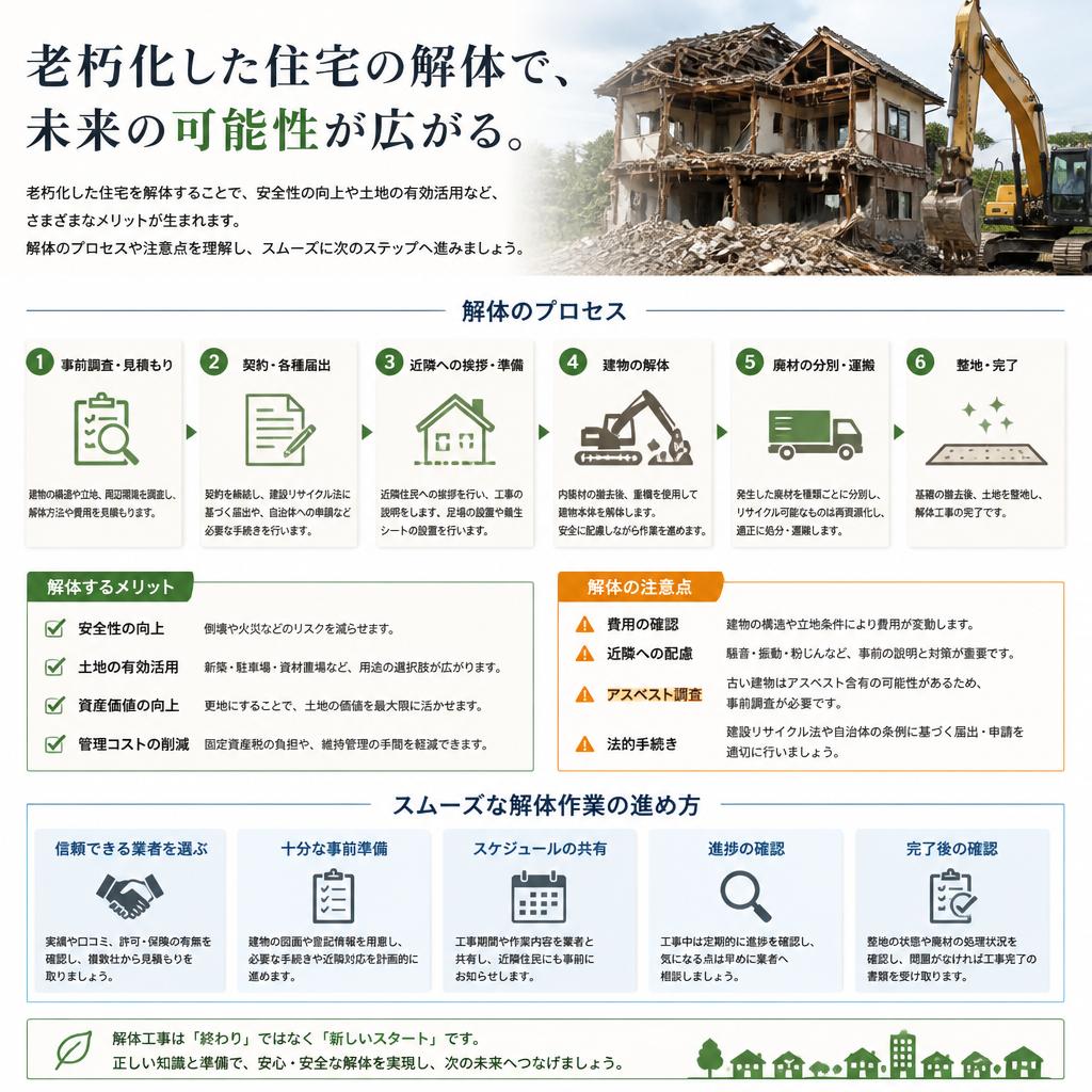 解体のメリットと手順