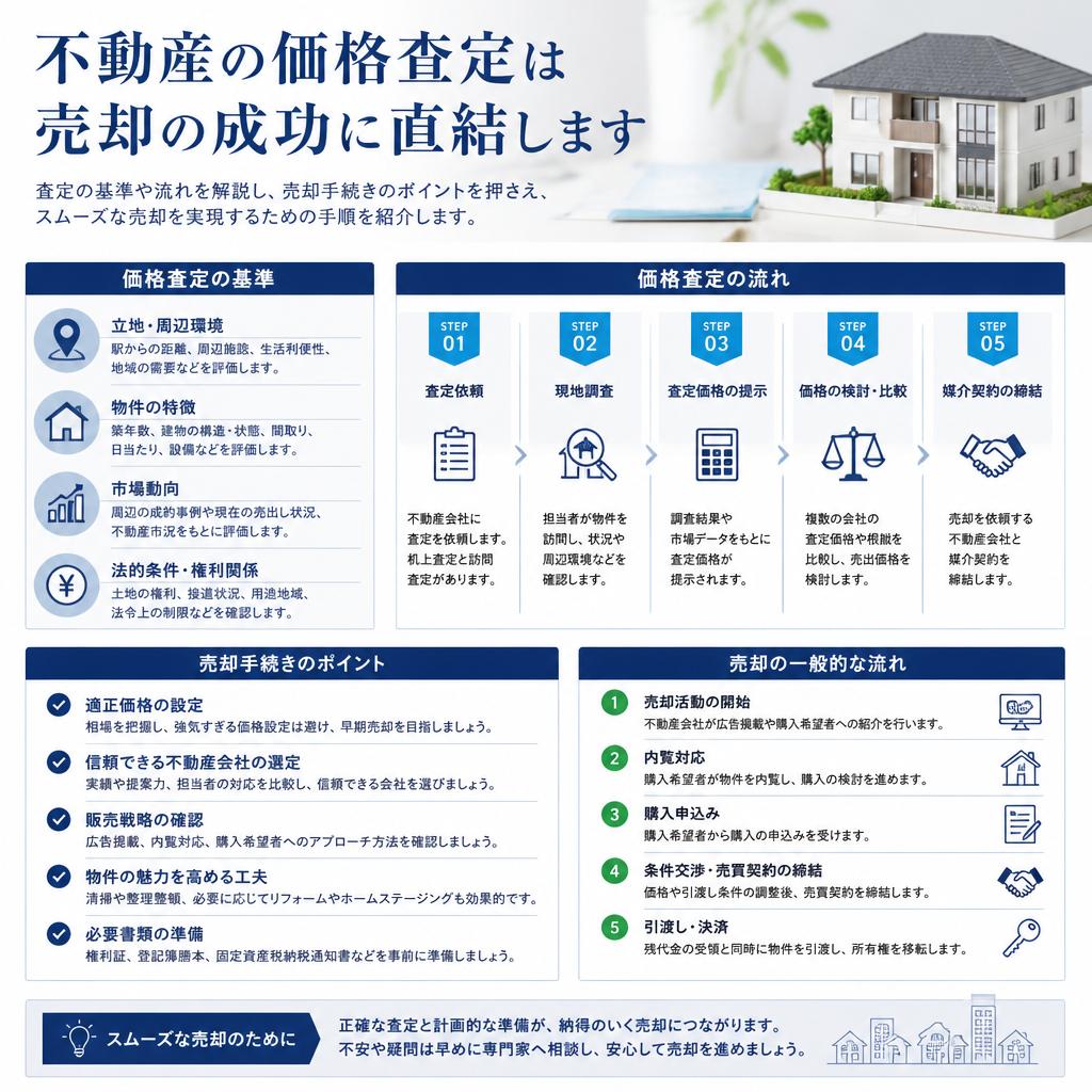 価格査定のポイントと売却手続き