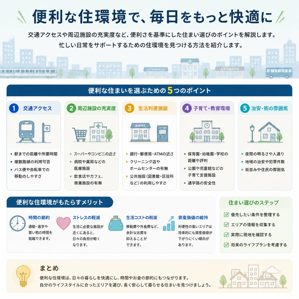 利便性を重視した住まい選び